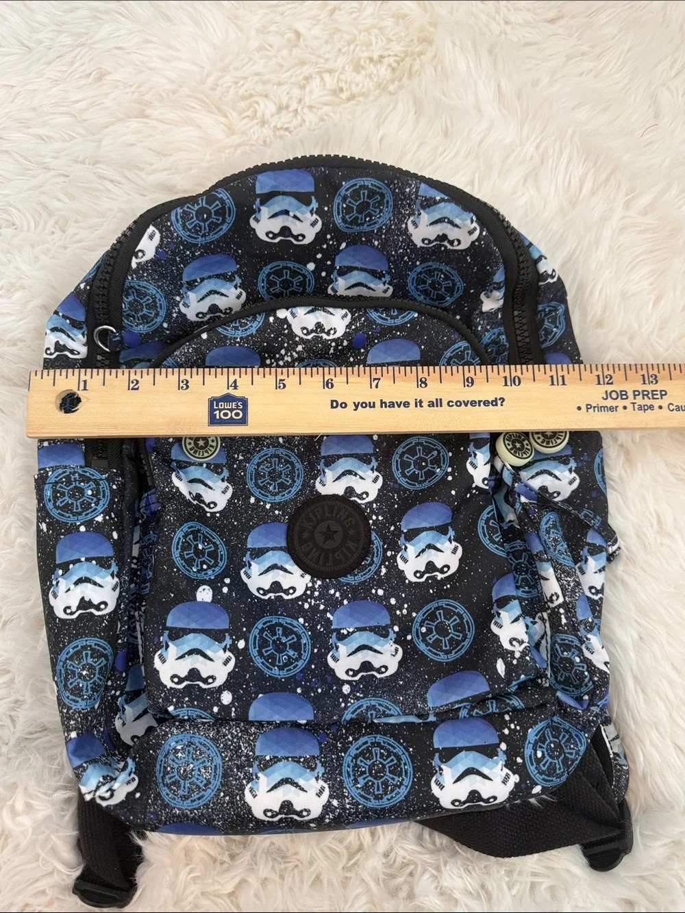 Kipling Kid’s Seoul S Black and Blue Stormtrooper Print Backpack